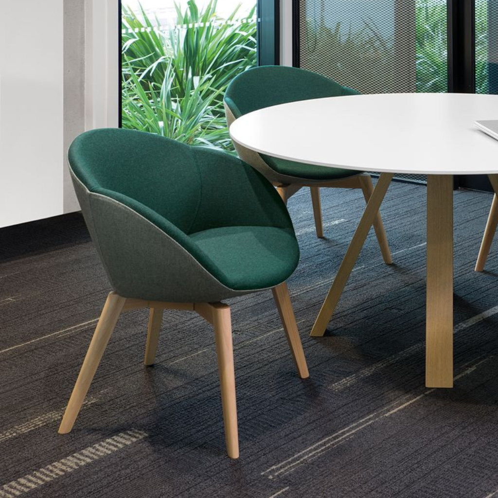 Amelia Visitor Chair Timber Base