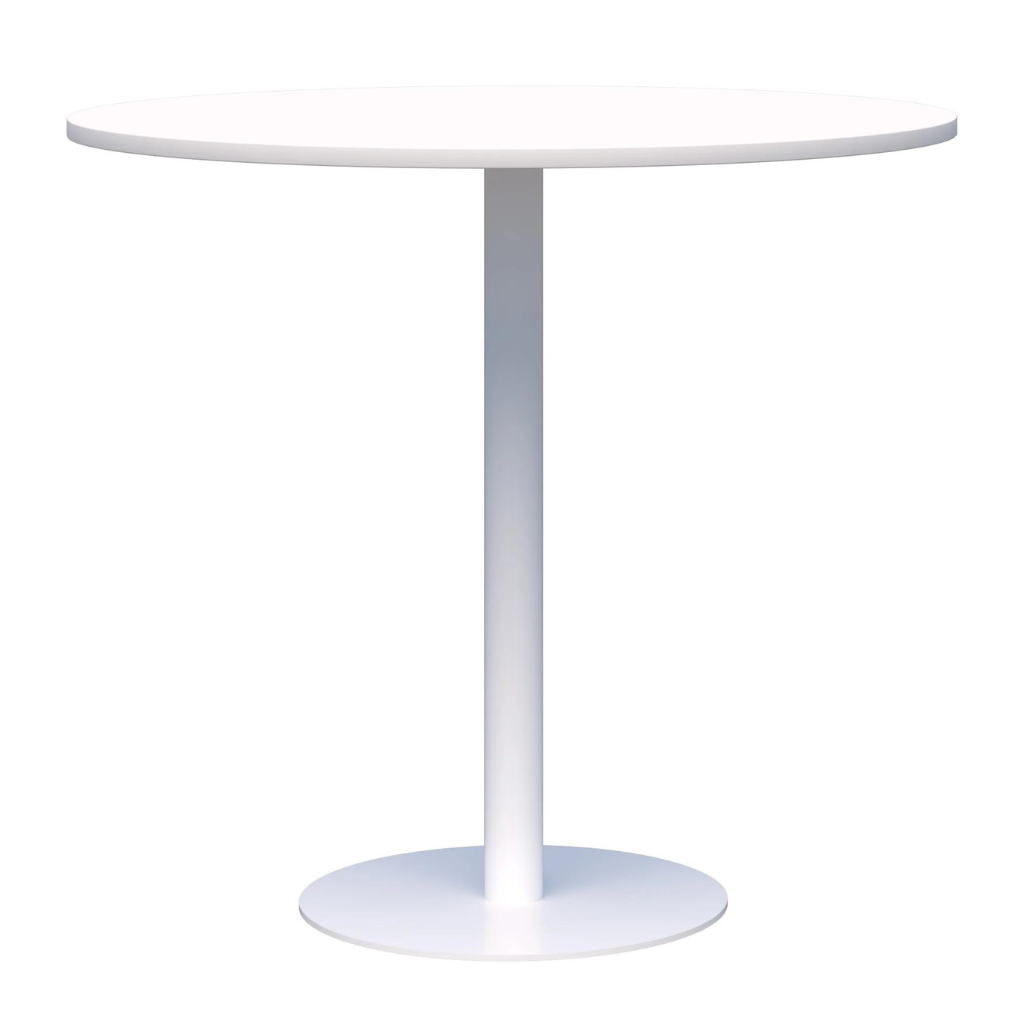 CLASSIC Standing Height Leaner Table with White Base and Round Top