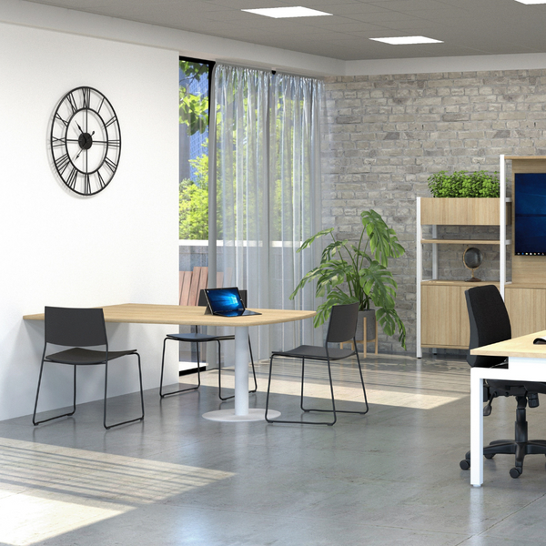 Classic Trapezium Wall Mounted Meeting Room Table NZ Office Furniture