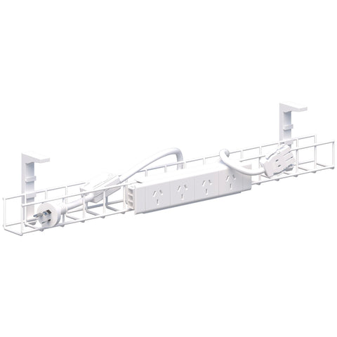 Desk CMS Soft Wiring Under Desk GPO Power Board & 3 Pin Starter Lead Kit With Cable Basket