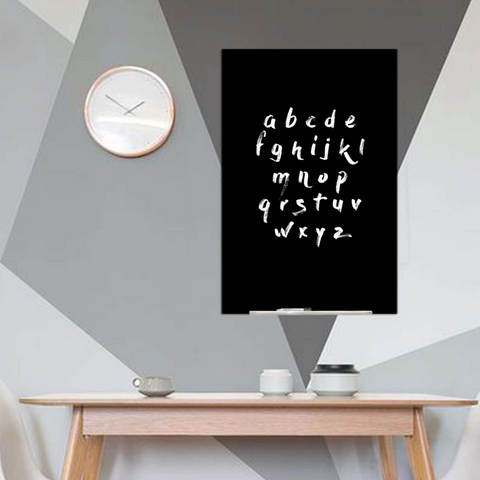 MAGNETIC GLASSBOARD Black RECTANGLE