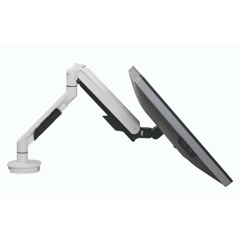 Cutlass Single Monitor Arm with USB Ports White/Black