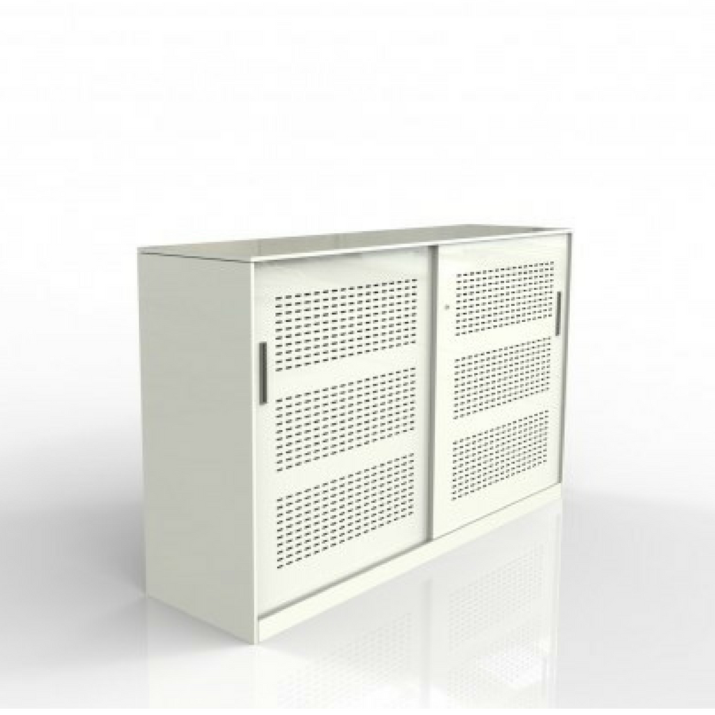 Europlan Steel Slider Door Cabinet White