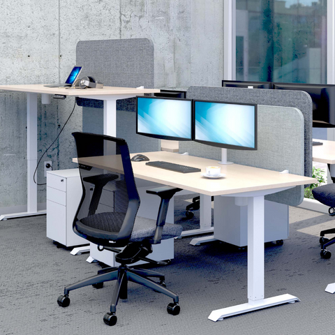 Edge Desk Mounted Fabric Screens 650mm High