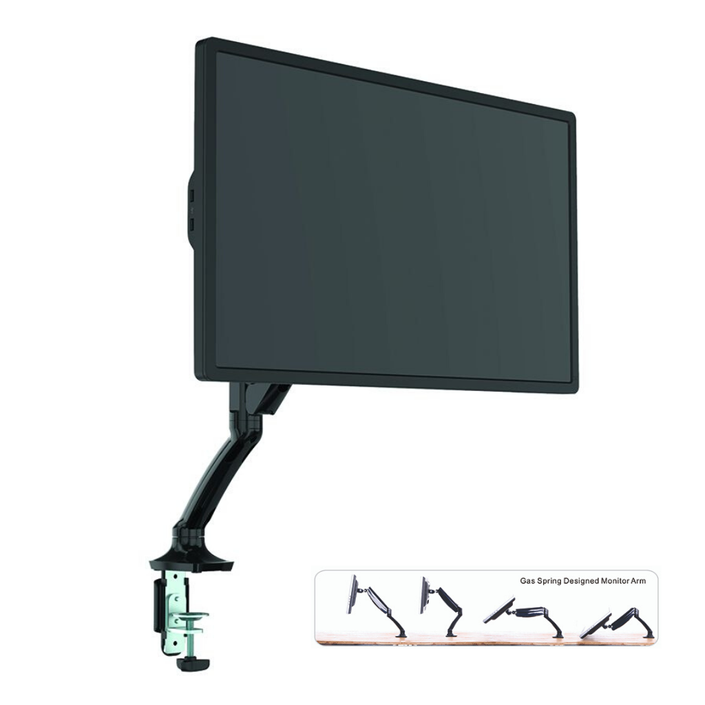MONITOR ARM GLADIUS SINGLE BLACK