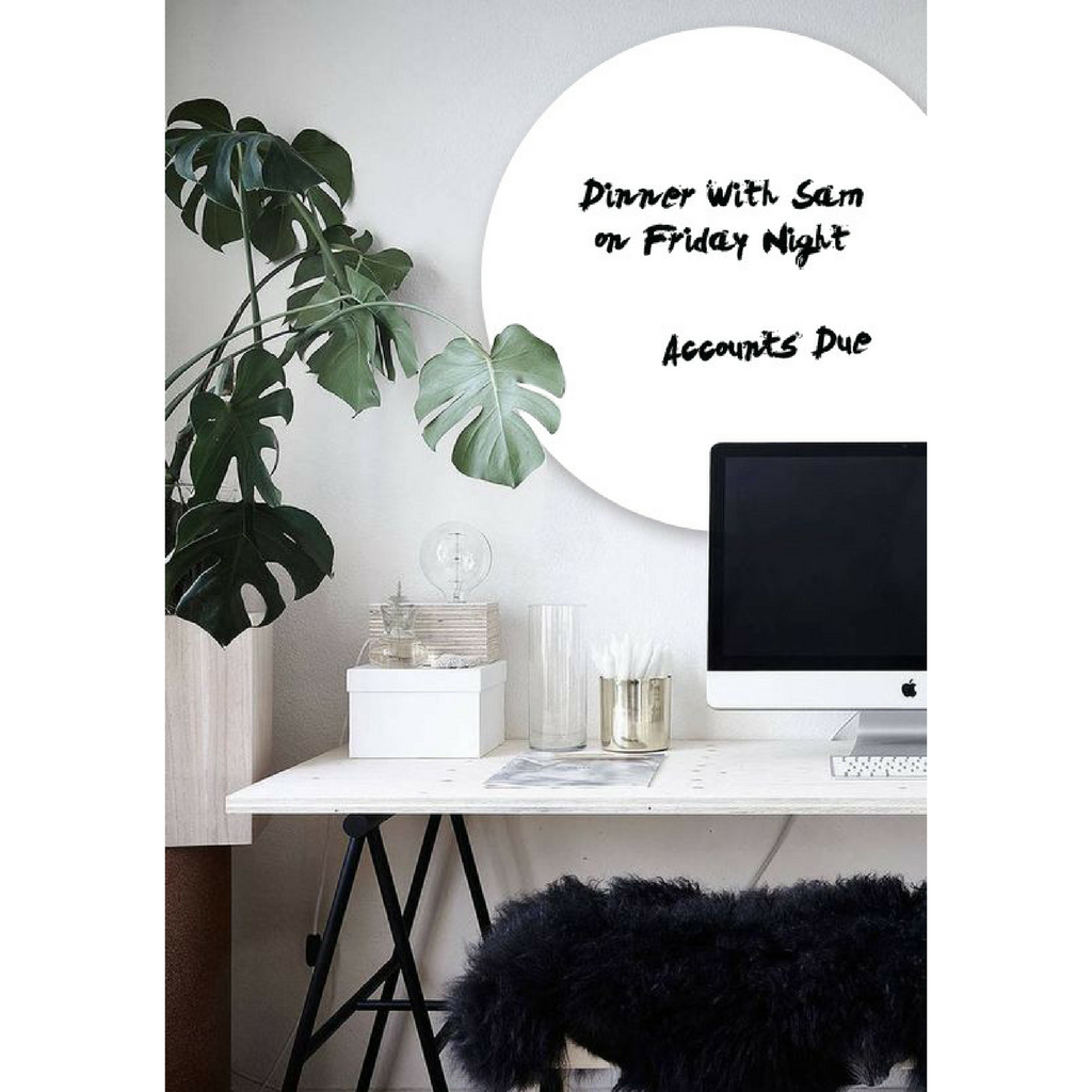 MAGNETIC GLASSBOARD Round White