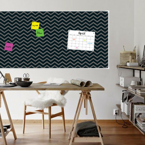 Pinboard with Custom Fabric Single Sided Aluminium Frame