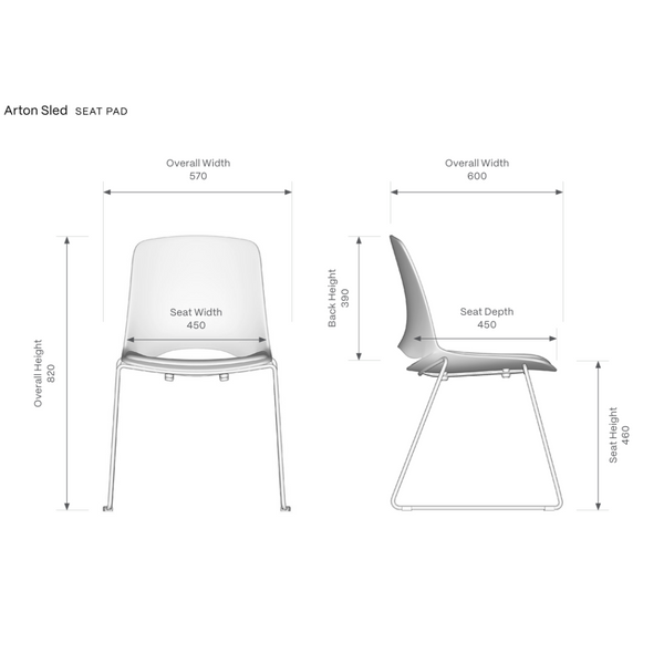 KNIGHT ARTON SLED VISITOR CHAIR