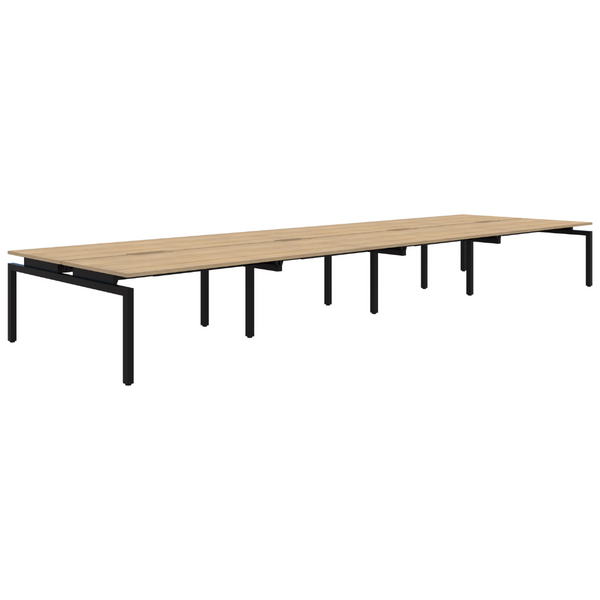 Balance Straight Desk Back to Back 8 Person Pod