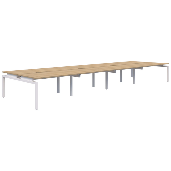 Balance Straight Desk Back to Back 8 Person Pod