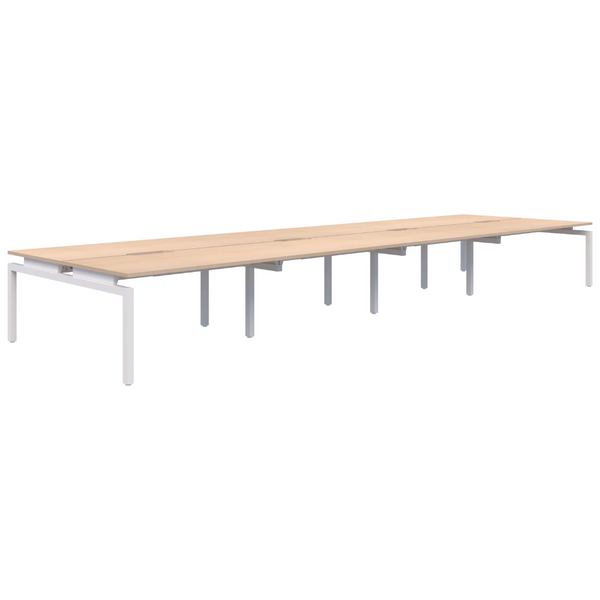 Balance Straight Desk Back to Back 8 Person Pod