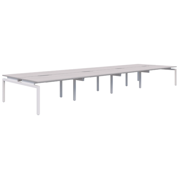 Balance Straight Desk Back to Back 8 Person Pod