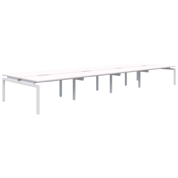 Balance Straight Desk Back to Back 8 Person Pod