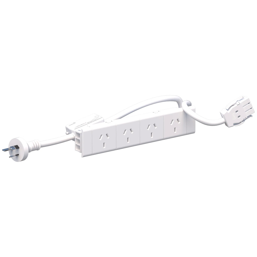 Desk CMS Soft Wiring Under Desk GPO Power Board & 3 Pin Starter Lead Kit