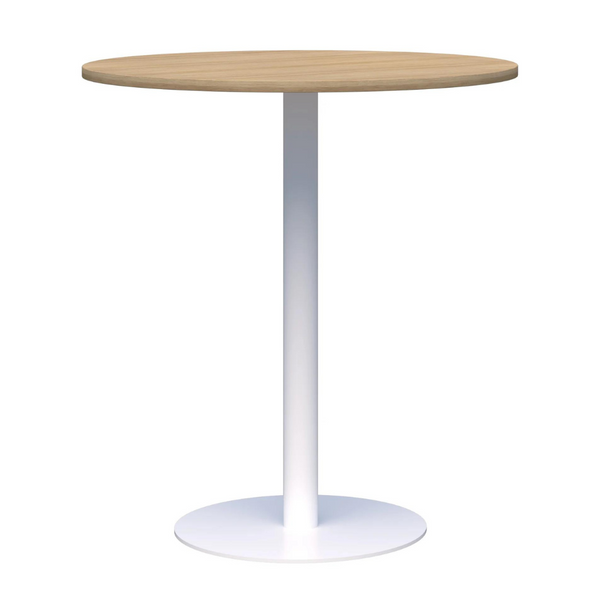 CLASSIC Standing Height Leaner Table with White Base and Round Top