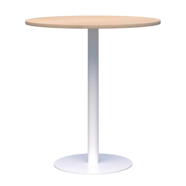 CLASSIC Standing Height Leaner Table with White Base and Round Top