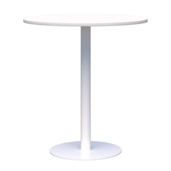 CLASSIC Standing Height Leaner Table with White Base and Round Top