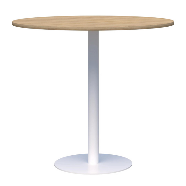 CLASSIC Standing Height Leaner Table with White Base and Round Top