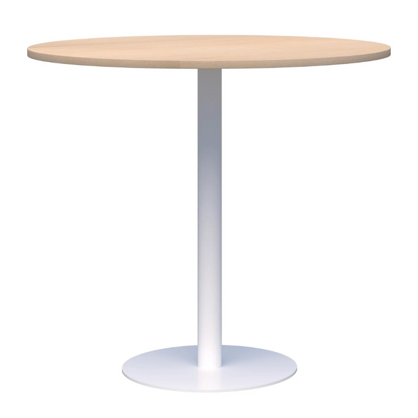 CLASSIC Standing Height Leaner Table with White Base and Round Top