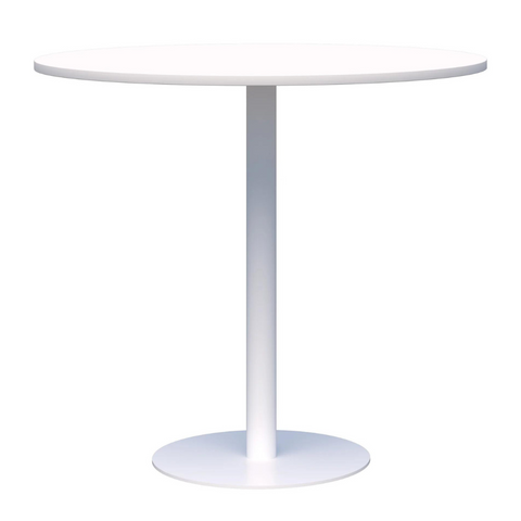 CLASSIC Standing Height Leaner Table with White Base and Round Top