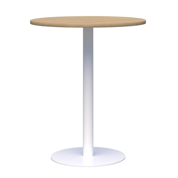 CLASSIC Standing Height Leaner Table with White Base and Round Top