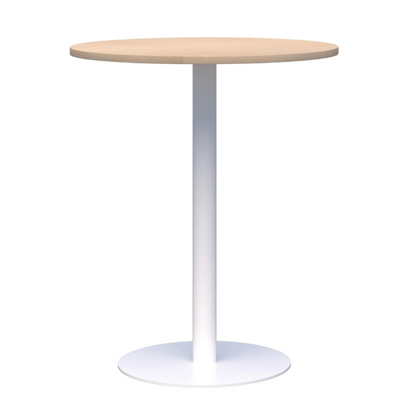 CLASSIC Standing Height Leaner Table with White Base and Round Top