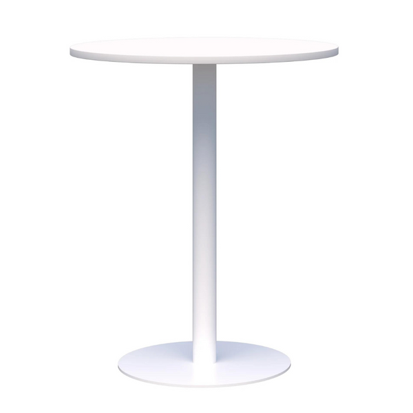 CLASSIC Standing Height Leaner Table with White Base and Round Top