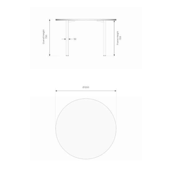 Knight Round Cubit Meeting Table 1200mm
