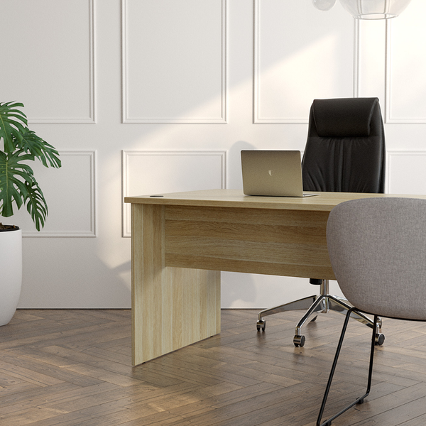 Knight Cubit Slab End Desk - Workspace Direct
