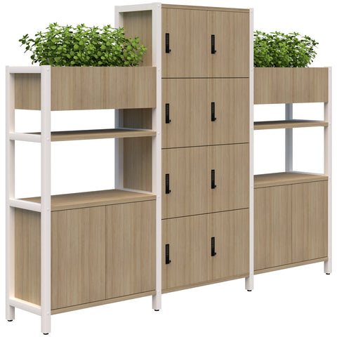 Grid 40 Modular Storage Unit With Planters and Lockers