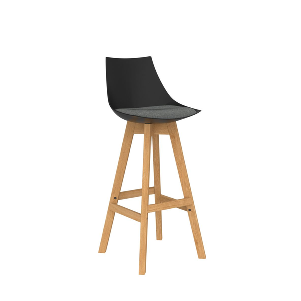 Knight Luna Barstool with Oak Base