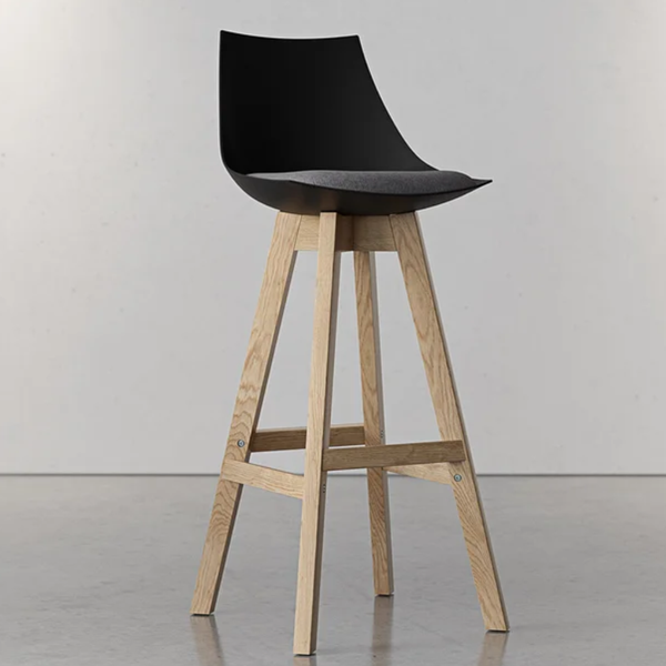 Knight Luna Barstool with Oak Base