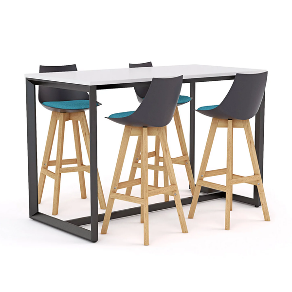 Knight Luna Barstool with Oak Base