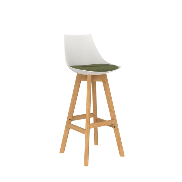 Knight Luna Barstool with Oak Base