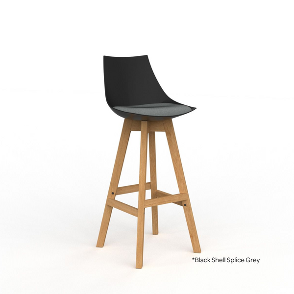 Luna Barstool with Oak Base