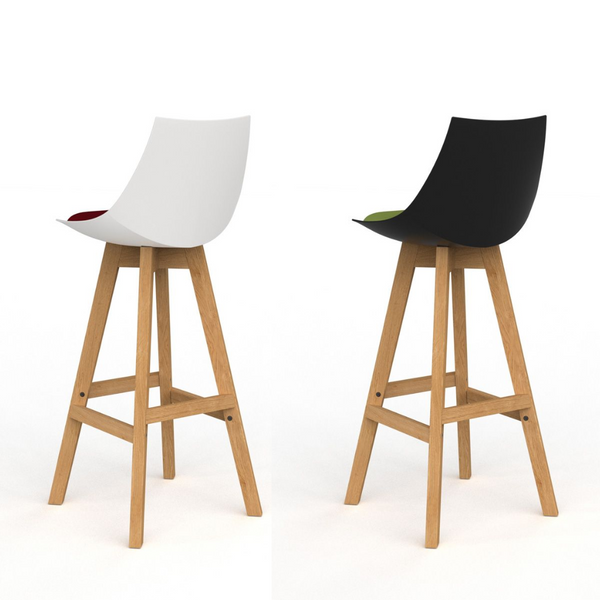 Luna Barstool with Oak Base