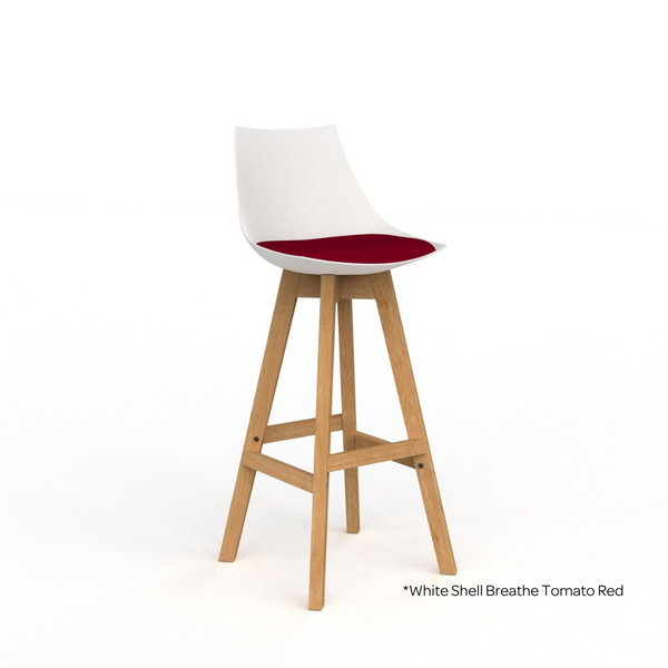 Luna Barstool with Oak Base