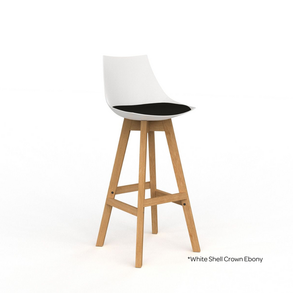 Luna Barstool with Oak Base