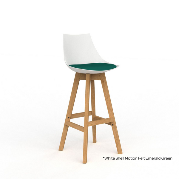 Luna Barstool with Oak Base