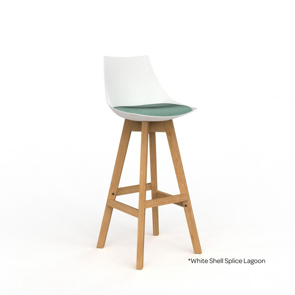Luna Barstool with Oak Base