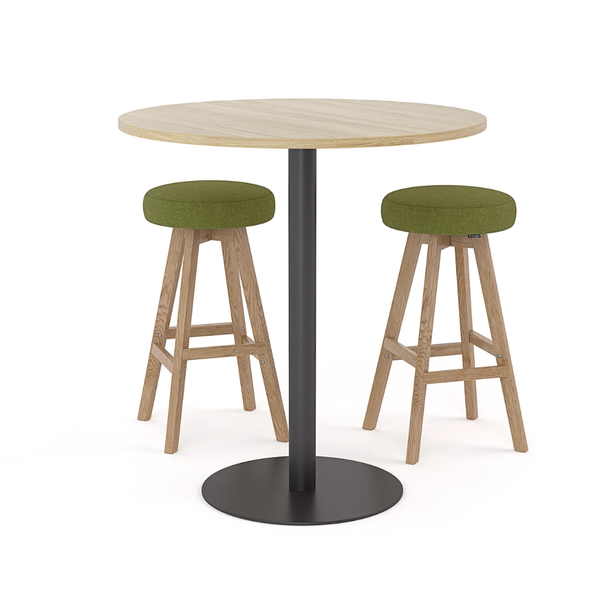 Knight Luna Button Oak Bar Stool