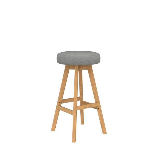 Knight Luna Button Oak Bar Stool