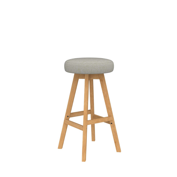 Knight Luna Button Oak Bar Stool