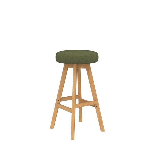 Knight Luna Button Oak Bar Stool