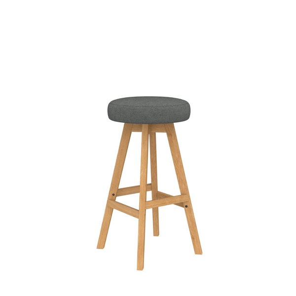 Knight Luna Button Oak Bar Stool