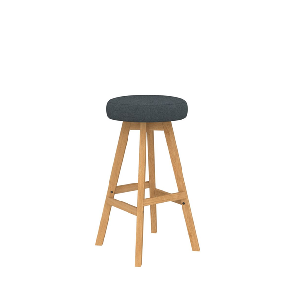Knight Luna Button Oak Bar Stool