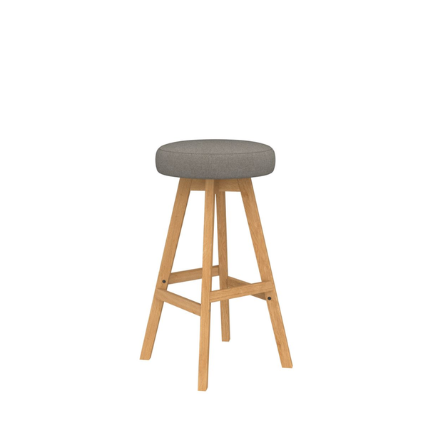 Knight Luna Button Oak Bar Stool