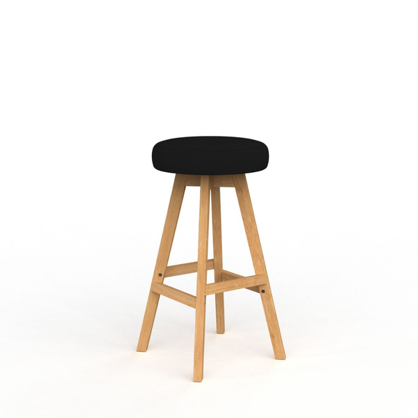 Knight Luna Button Oak Bar Stool