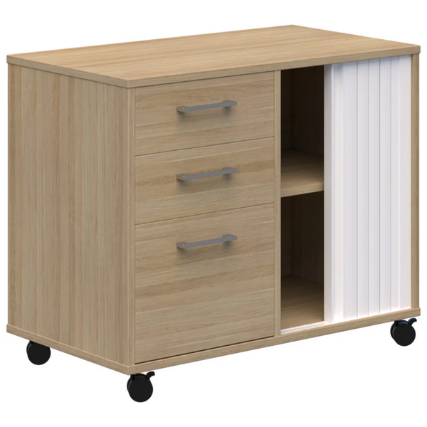 Mascot Mobile Caddy with Drawers & Tambour Storage