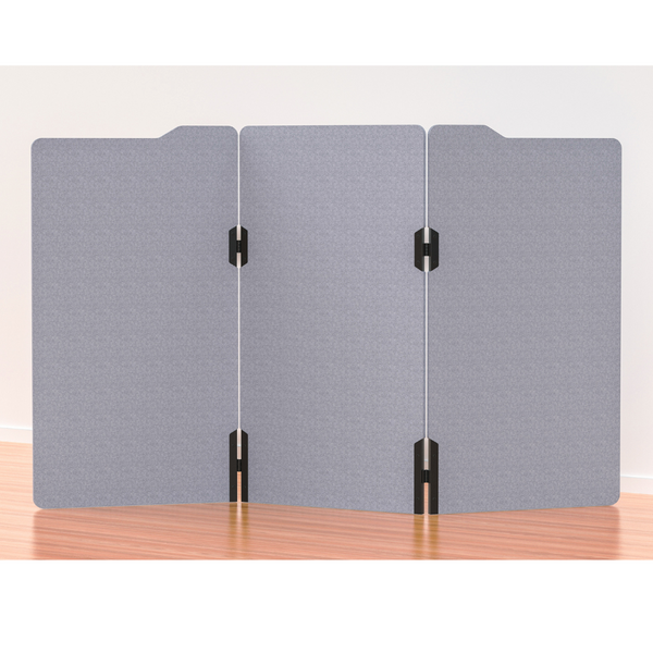 Milford Acoustic Free Standing 3 Panel Office Floor Partition/Screen